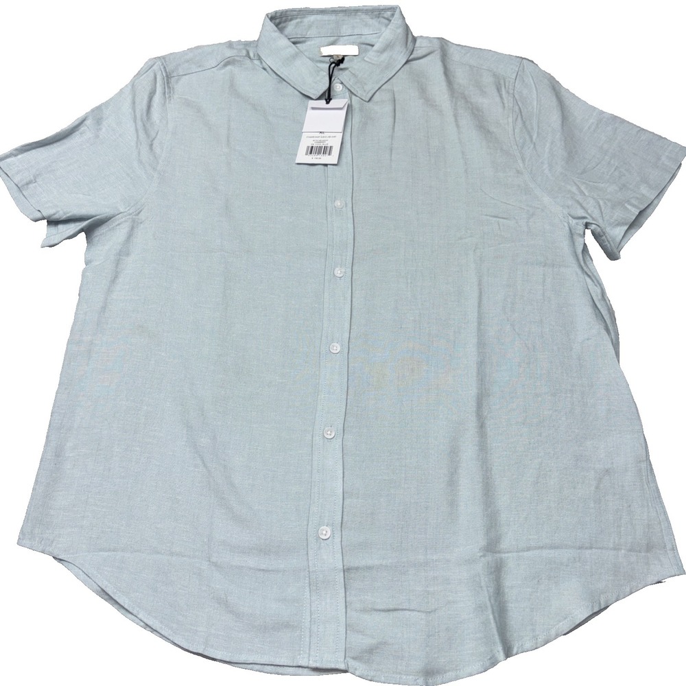 Onia - Standard S/Sleeve Linen Shirt - Cool Blue XL